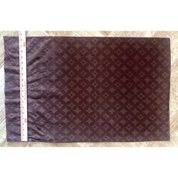Vintage SAMI HAYEK Pillowcase Set STANDARD 100% Cotton Chocolate Brown Geometric - Picture 6 of 10